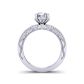 Designer engagement ring with round pavé set diamond band WIST-1510S-HS