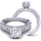  Vine inspired artisan diamond engagement ring WIST-1510S-JS 