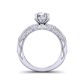 Vine inspired artisan diamond engagement ring WIST-1510S-JS