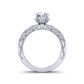 Round channel-set modern vintage style engagement ring WIST-1510S-NS