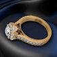 High profile cathedral vintage style halo engagement ring WIST-1517-D