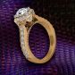pavé set cathedral victorian style halo diamond engagement ring WIST-1517-F