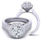  Vintage style floral halo engagement ring WIST-1517-G 