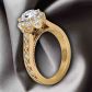 Detailed floral inspired diamond engagement ring WIST-1517-J 