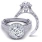  Modern vintage inspired pavé  set halo diamond engagement ring WIST-1529-HA 