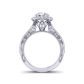 Milgrain designer one-of-a-kind custom halo diamond engagement ring WIST-1529-HB 
