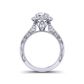 2.8mm pavé set round milgrain halo diamond engagement ring WIST-1529-HD 