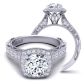  Vintage Style milgrain cathedral diamond engagement ring WIST-1529-HE 