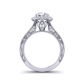 Round channel set tapered band halo diamond engagement ring WIST-1529-HK 