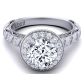  Cathedral Vintage halo engagement ring  florar inspired WIST-1529-HM 