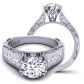  Princess channel set Cathedral Style diamond engagement ring WIST-1529-SF 