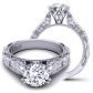  Cathedral style vintage inspired milgrain diamond engagement ring  WIST-1529-SK 