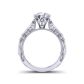 Bezel set unique band vintage style diamond engagement ring WIST-1529-SK