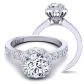 Petite Halo micro pavé   diamond engagement Ring WIST-1538-A 