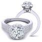  Tapered double row pavé   half-band halo diamond engagement ring WIST-1538-B 
