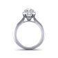 Exquisite tapered band custom halo engagement ring WIST-1538-H 
