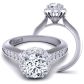  Exquisite tapered band custom halo engagement ring WIST-1538-H 