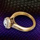 Flower inspired designer diamond halo ring WIST-1538-P 