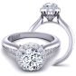  Flower inspired designer diamond halo ring WIST-1538-P 