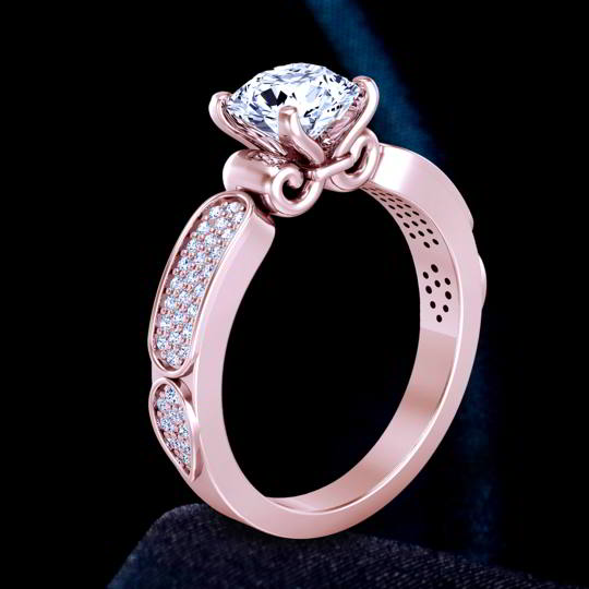Diamond Engagement Ring Setting For 1 Carat Stone, Semi Mount, Ring Se –