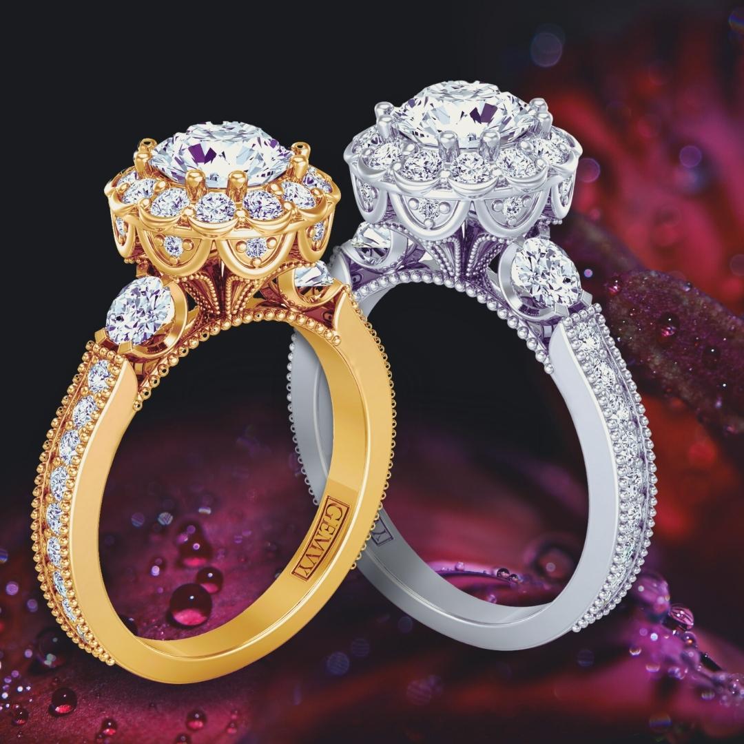Modern Mountain Wedding Ring Set – Michelle Lenae Jewelry